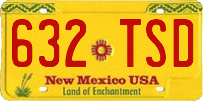 NM license plate 632TSD