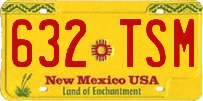 NM license plate 632TSM