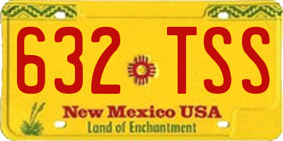 NM license plate 632TSS