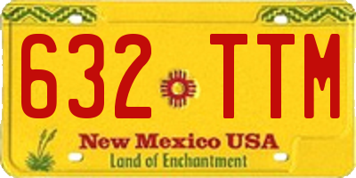 NM license plate 632TTM