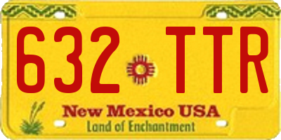 NM license plate 632TTR