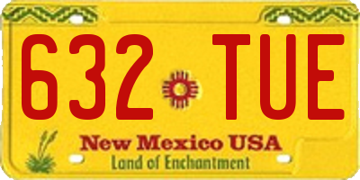 NM license plate 632TUE