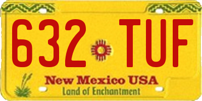 NM license plate 632TUF
