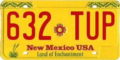 NM license plate 632TUP