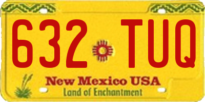 NM license plate 632TUQ