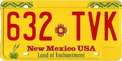 NM license plate 632TVK