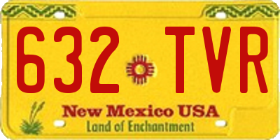 NM license plate 632TVR