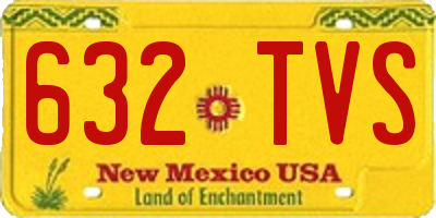 NM license plate 632TVS