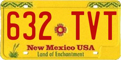 NM license plate 632TVT