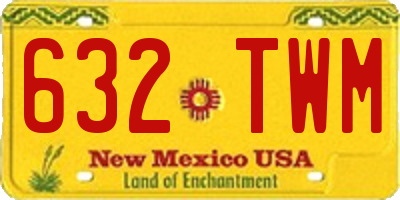 NM license plate 632TWM