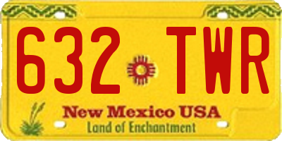 NM license plate 632TWR