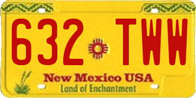 NM license plate 632TWW
