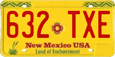 NM license plate 632TXE
