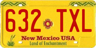 NM license plate 632TXL