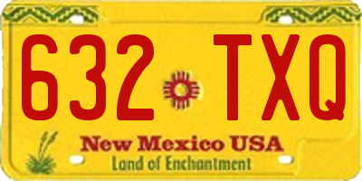NM license plate 632TXQ