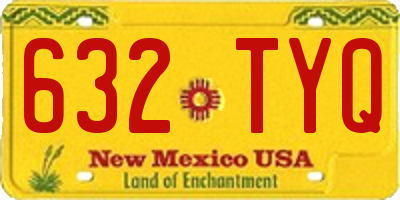 NM license plate 632TYQ