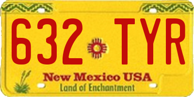 NM license plate 632TYR