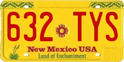 NM license plate 632TYS