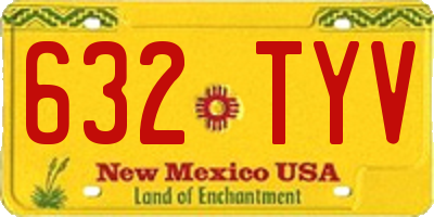 NM license plate 632TYV