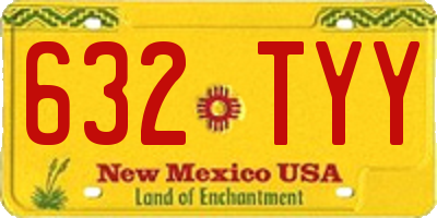 NM license plate 632TYY
