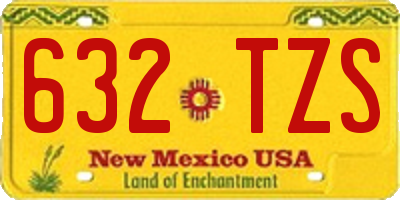 NM license plate 632TZS
