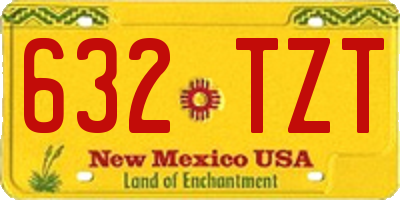 NM license plate 632TZT