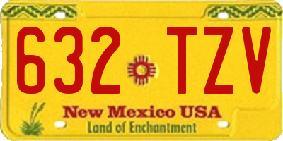 NM license plate 632TZV