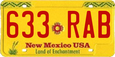 NM license plate 633RAB