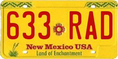 NM license plate 633RAD