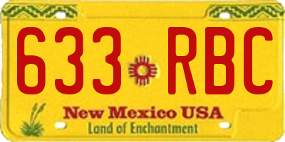 NM license plate 633RBC