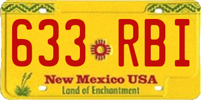 NM license plate 633RBI