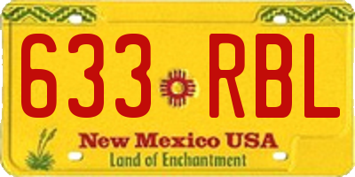 NM license plate 633RBL