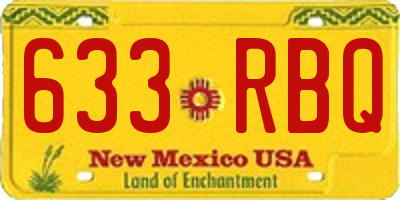 NM license plate 633RBQ