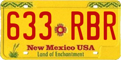 NM license plate 633RBR