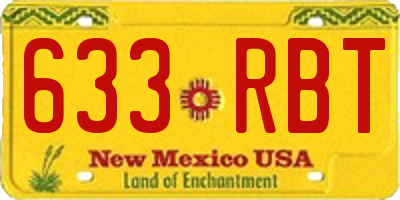 NM license plate 633RBT