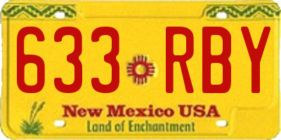 NM license plate 633RBY