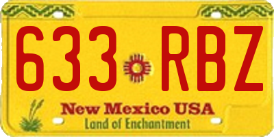 NM license plate 633RBZ
