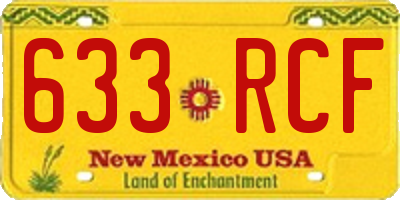 NM license plate 633RCF