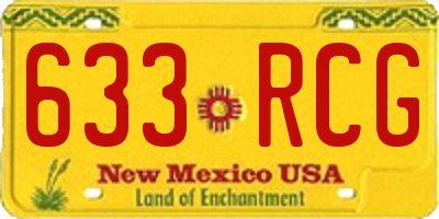 NM license plate 633RCG