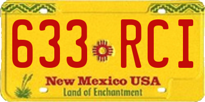 NM license plate 633RCI
