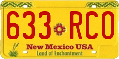 NM license plate 633RCO