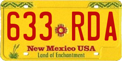 NM license plate 633RDA