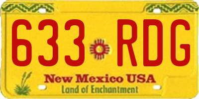 NM license plate 633RDG