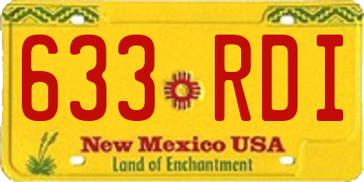NM license plate 633RDI
