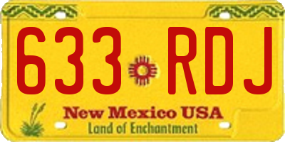 NM license plate 633RDJ