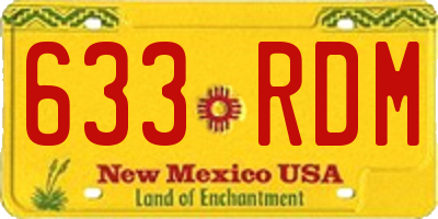 NM license plate 633RDM