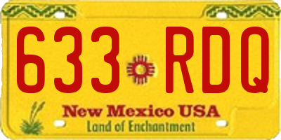 NM license plate 633RDQ