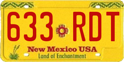 NM license plate 633RDT