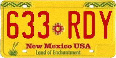 NM license plate 633RDY