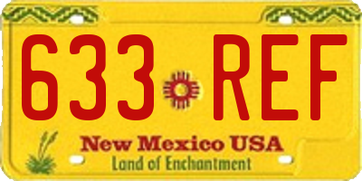 NM license plate 633REF